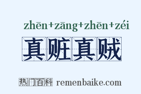 真赃真贼是什么意思的图片